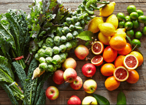 a group of fruits and vegetables on a wood surface Healthy Weight Loss Diets Thame