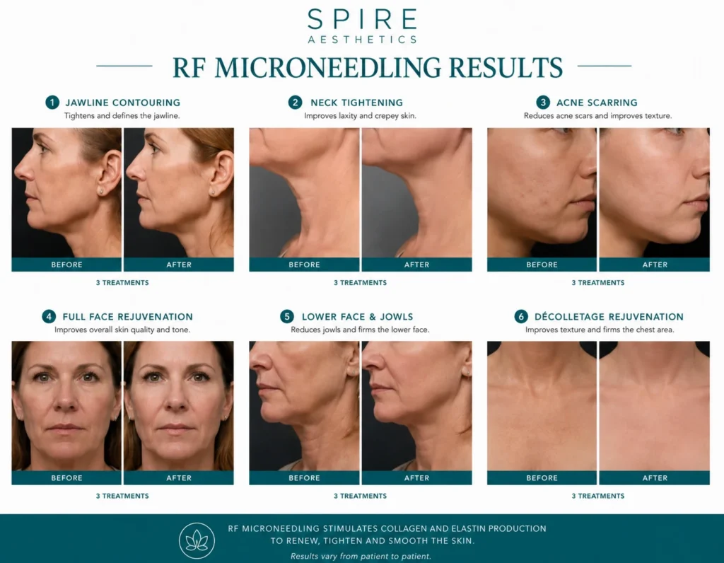 RF Microneedling Skin tightening Thame results