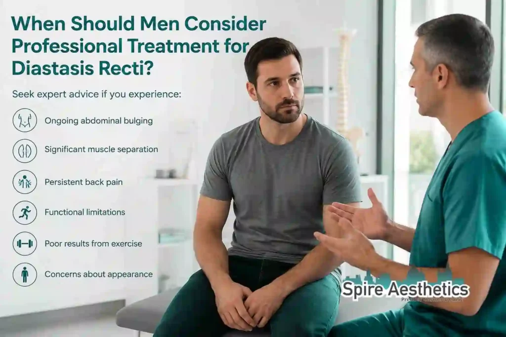 When Should Men Consider Professional Treatment for Diastasis Recti Thame?